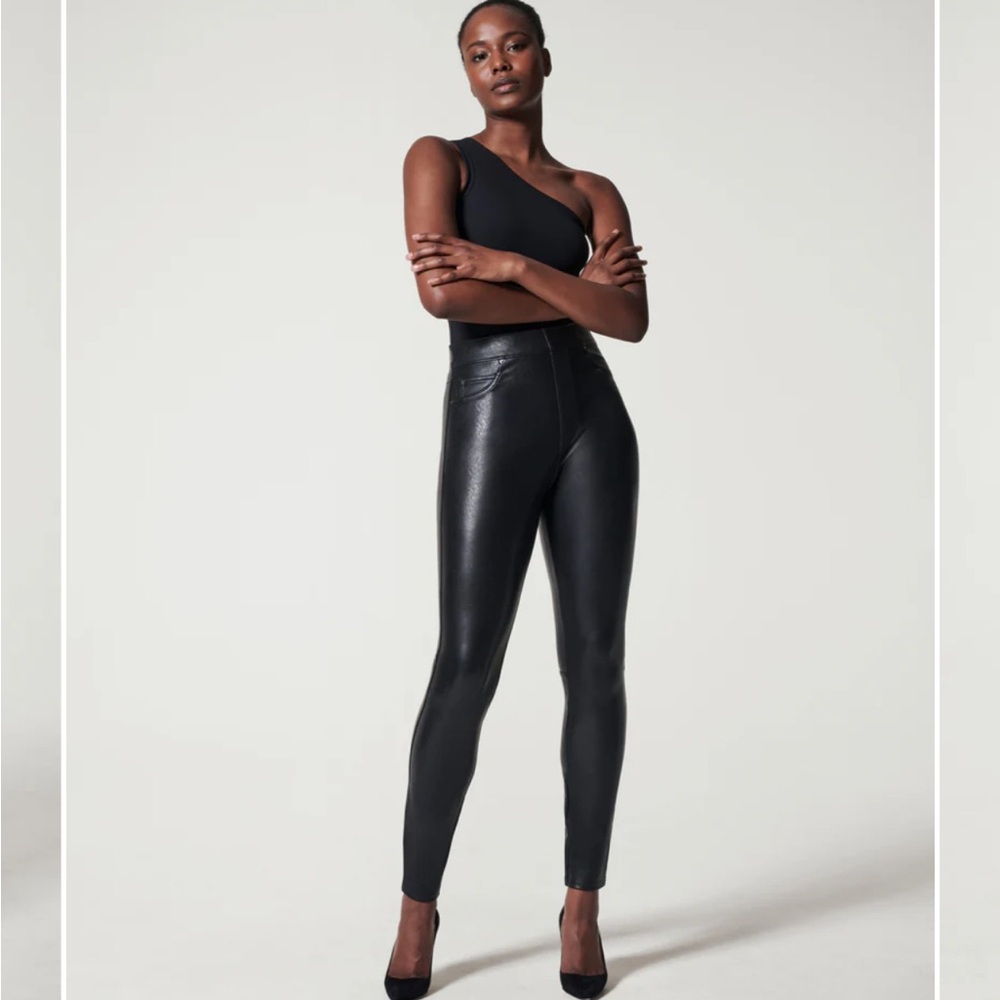 Spanx leather jeans